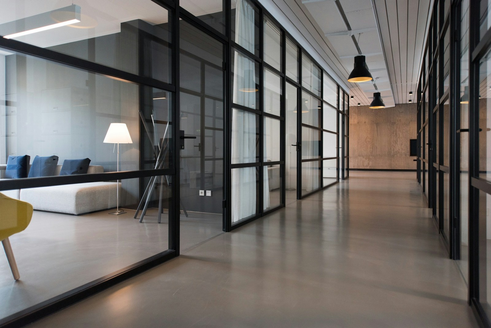 An open contemporary workspace
